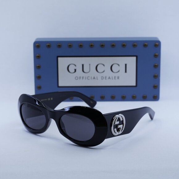 Final Price! Gucci GG1696S 001 Black Grey Sunglasses - Picture 1 of 11